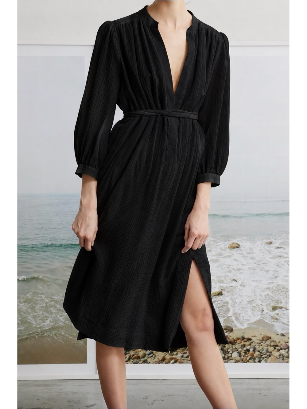 Heidi Merrick Marish Gauze Dress Black